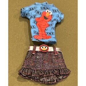 Barbie 2006 Tickle Me Elmo Outfit Shirt And Skirt